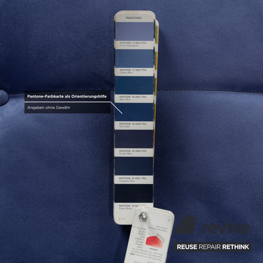 Ligne Roset Smala tissu trois places bleu nouvelle housse fonction manuelle fonction sommeil