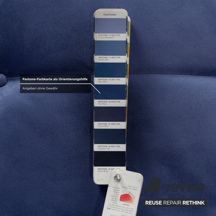 Ligne Roset Smala tissu trois places bleu nouvelle housse fonction manuelle fonction sommeil