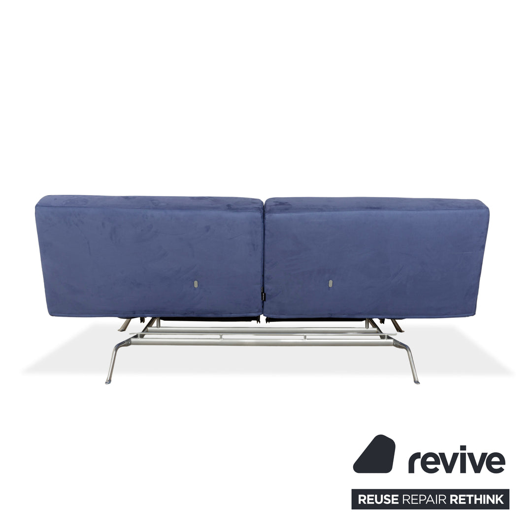 Ligne Roset Smala tissu trois places bleu nouvelle housse fonction manuelle fonction sommeil