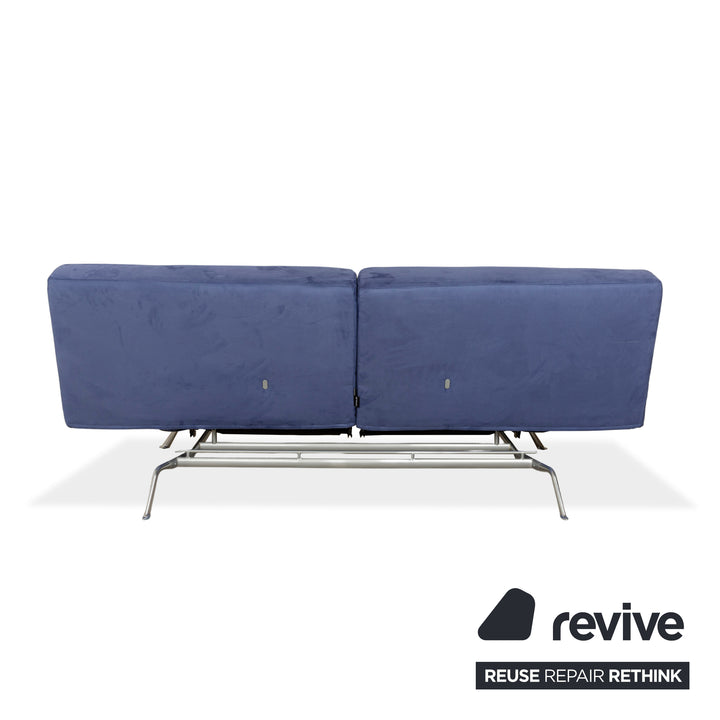 Ligne Roset Smala tissu trois places bleu nouvelle housse fonction manuelle fonction sommeil