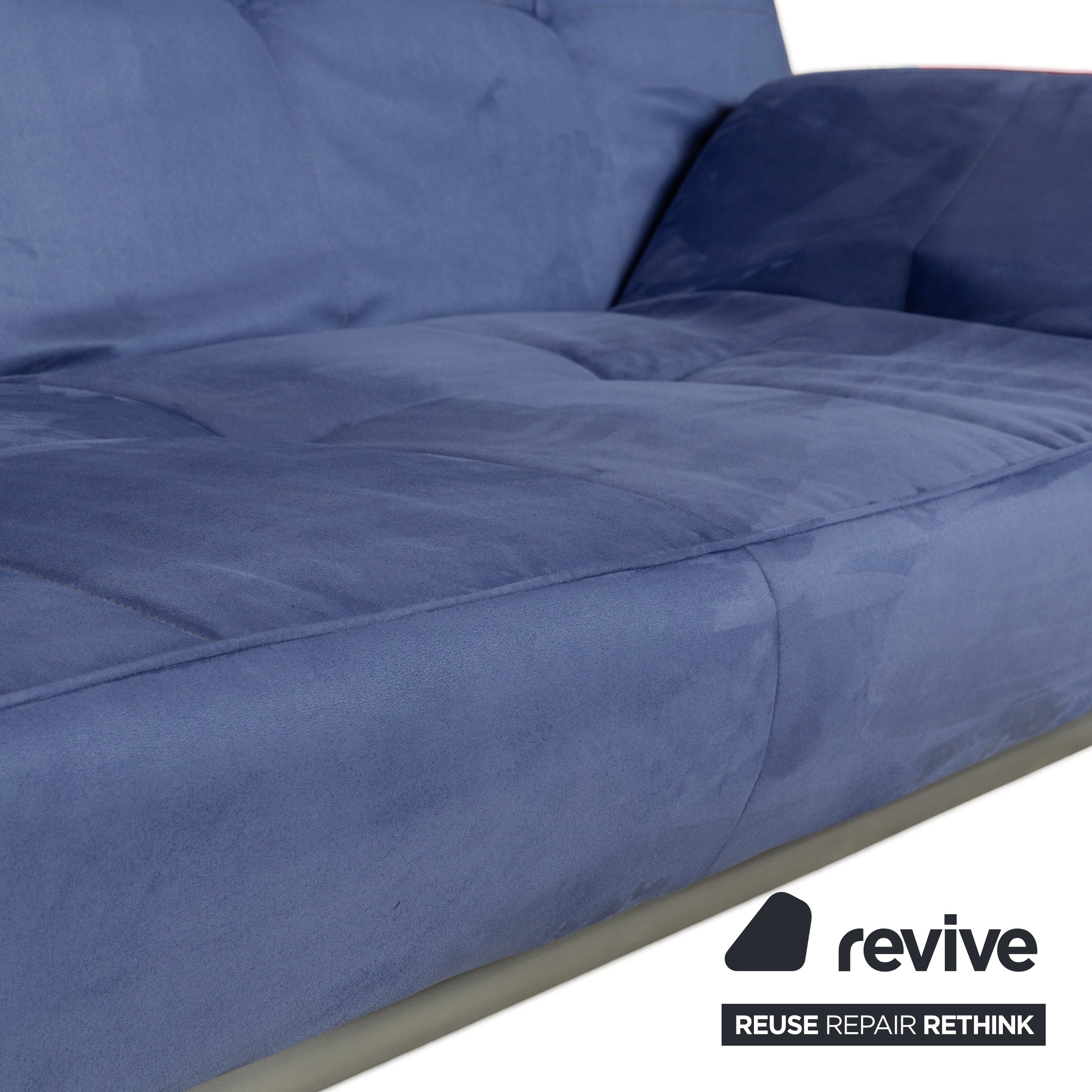 Ligne Roset Smala tissu trois places bleu nouvelle housse fonction manuelle fonction sommeil
