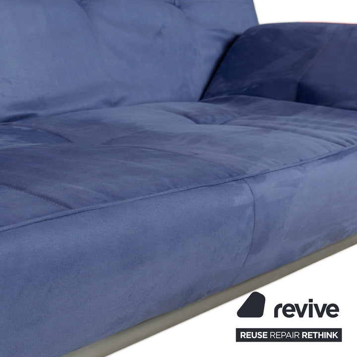 Ligne Roset Smala tissu trois places bleu nouvelle housse fonction manuelle fonction sommeil
