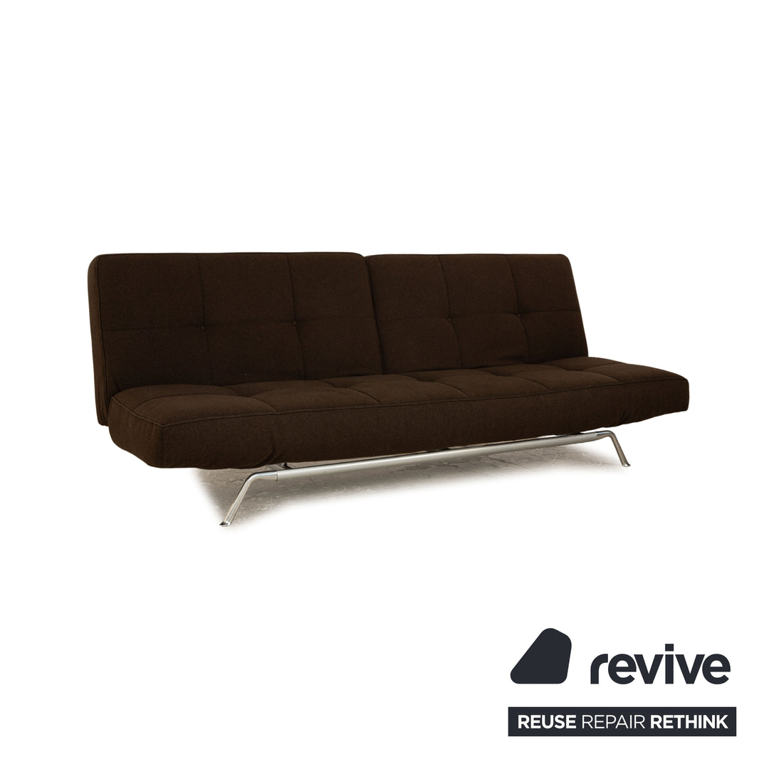 ligne roset Smala Stoff Dreisitzer Braun Dunkelbraun  Sofa Couch manuelle Funktion Schlaffunktion