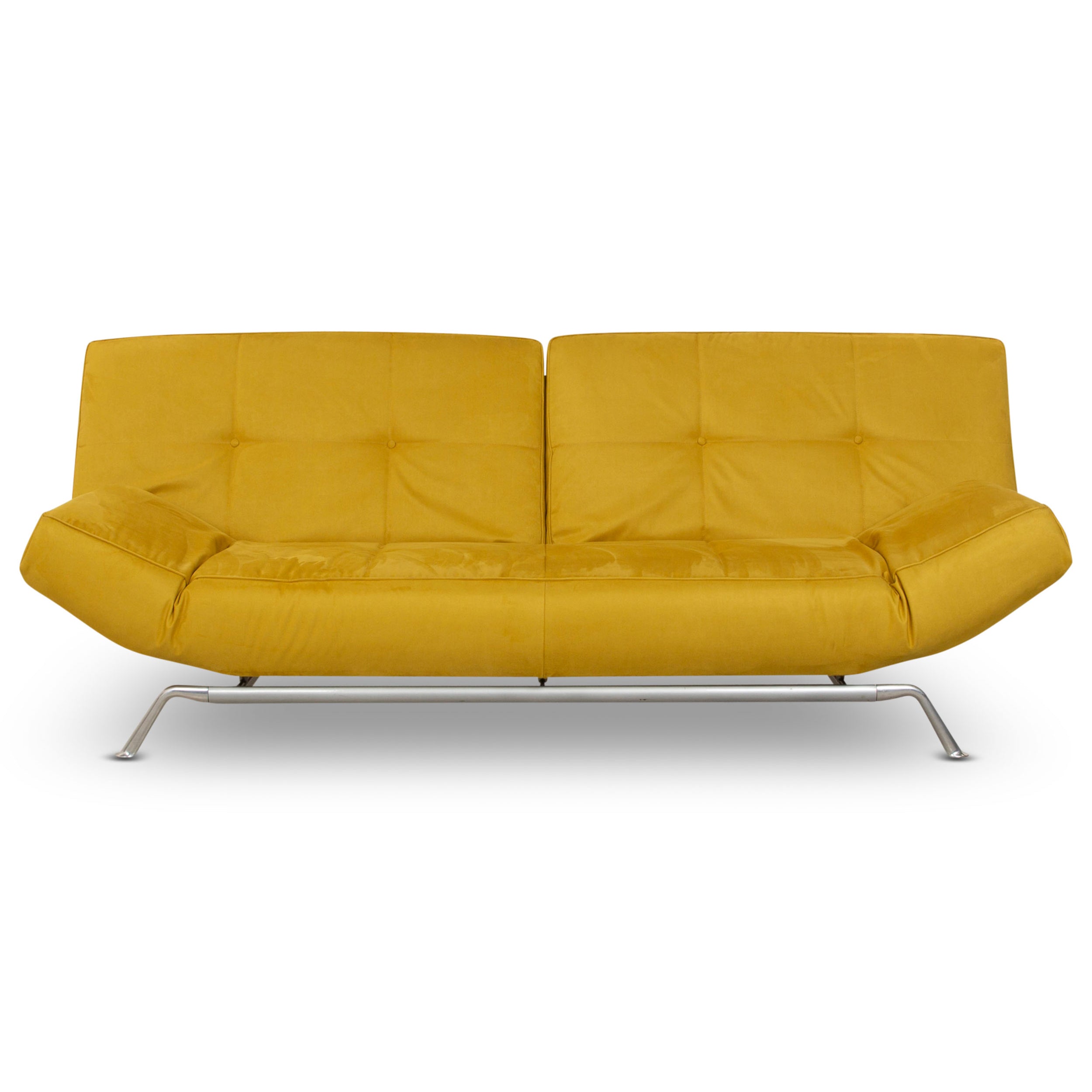 Ligne roset Canapé 3 places Smala en tissu jaune neuf housse fonction manuelle fonction sommeil