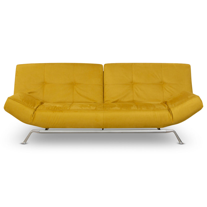 Ligne roset Canapé 3 places Smala en tissu jaune neuf housse fonction manuelle fonction sommeil
