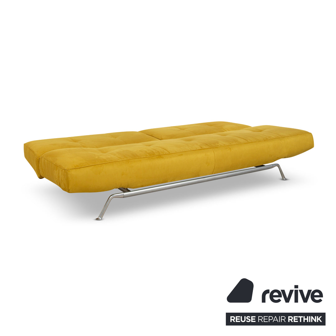 ligne roset Smala fabric three-seater yellow sofa couch new cover manual function sleeping function