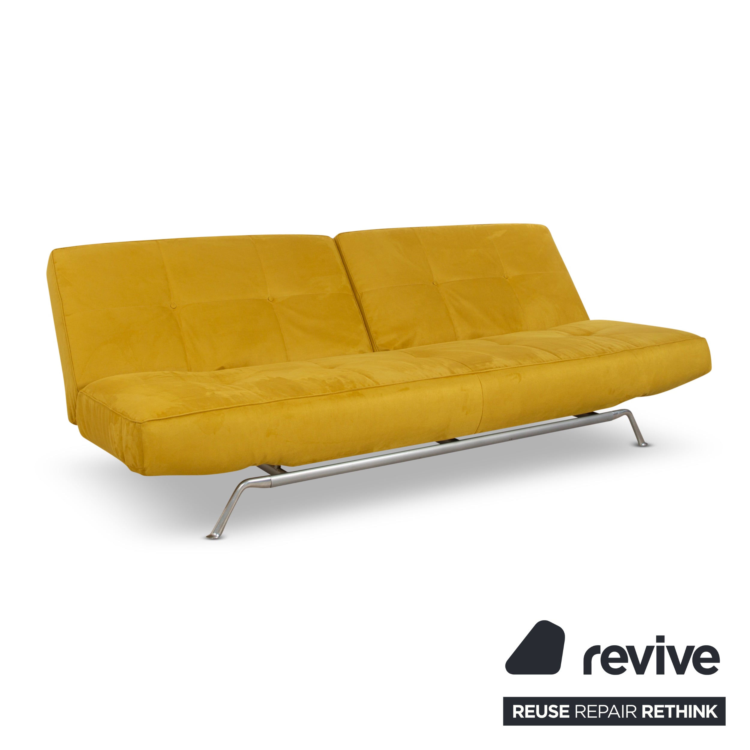 Ligne roset Canapé 3 places Smala en tissu jaune neuf housse fonction manuelle fonction sommeil