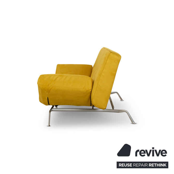 ligne roset Smala fabric three-seater yellow sofa couch new cover manual function sleeping function