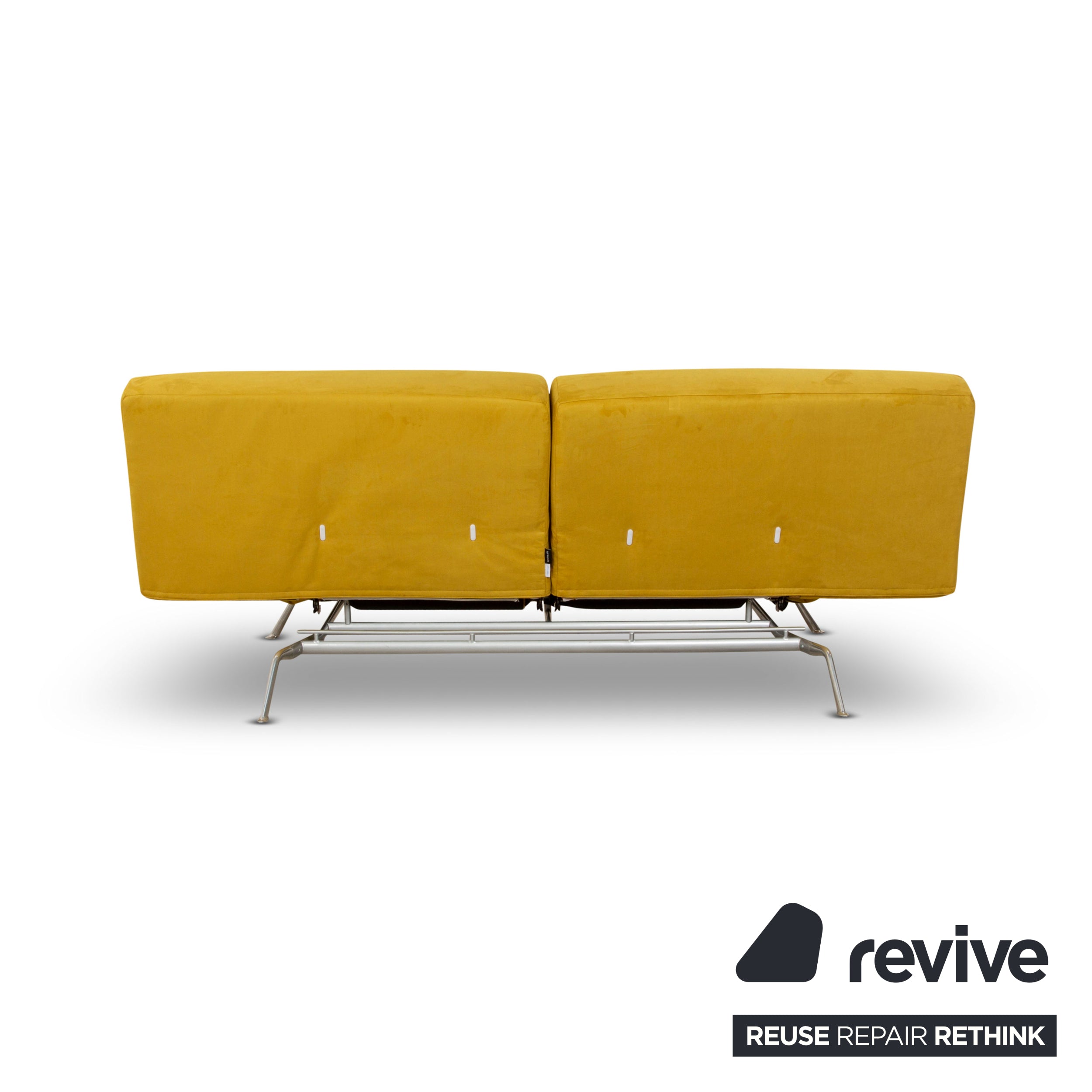 ligne roset Smala fabric three-seater yellow sofa couch new cover manual function sleeping function