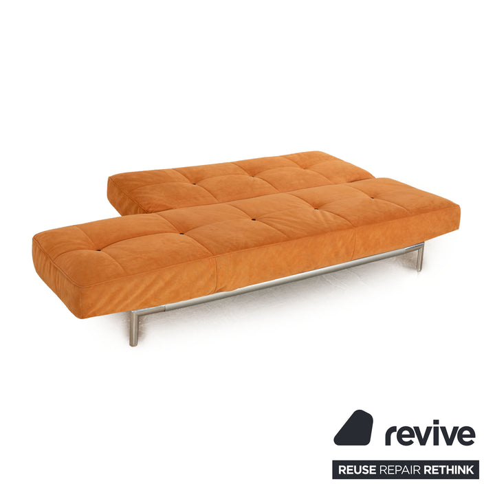 ligne roset Smala Stoff Dreisitzer Orange manuelle Funktion Sofa Couch Schlafsofa