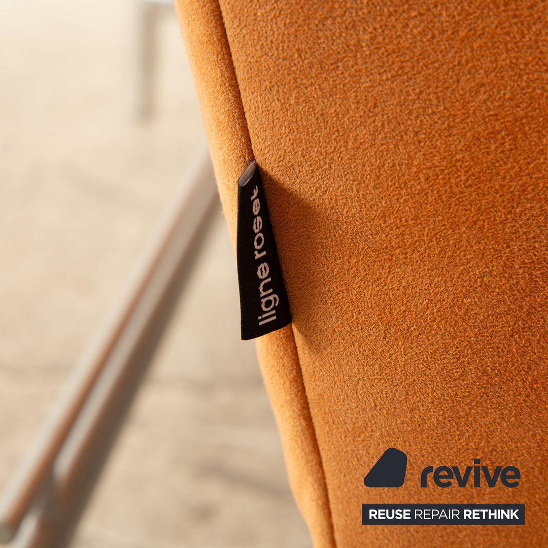ligne roset Smala Stoff Dreisitzer Orange manuelle Funktion Sofa Couch Schlafsofa