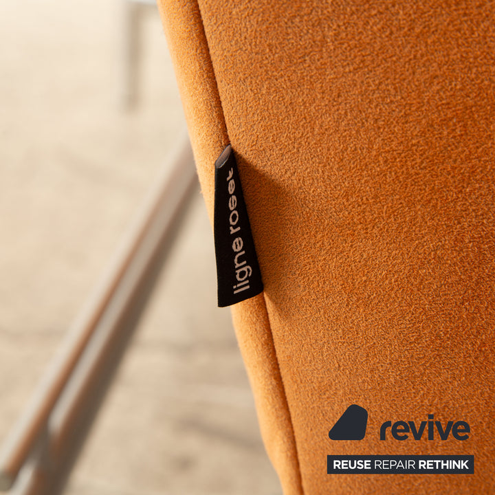 ligne roset Smala Stoff Dreisitzer Orange manuelle Funktion Sofa Couch Schlafsofa