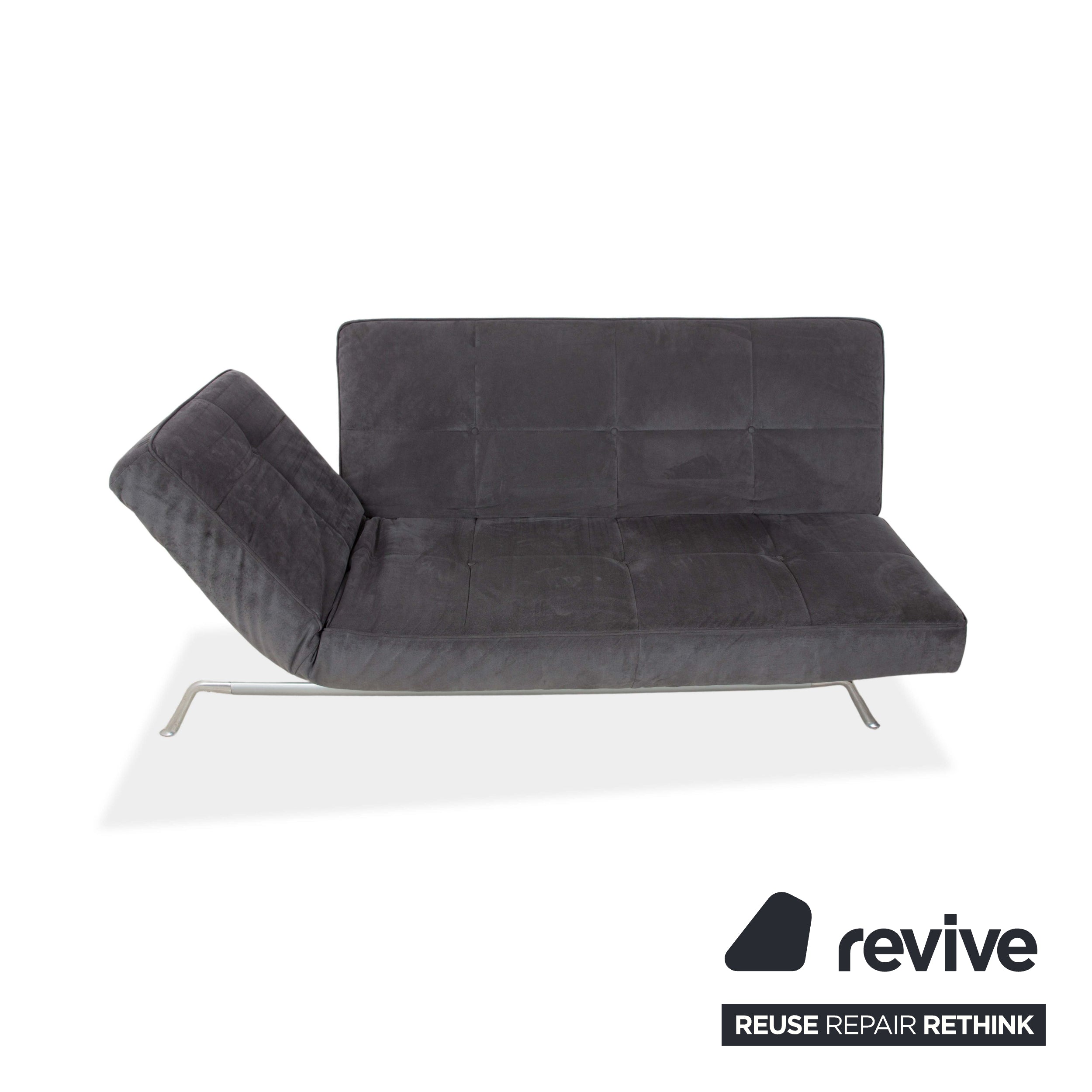 ligne roset Smala fabric three-seater sofa couch grey manual function