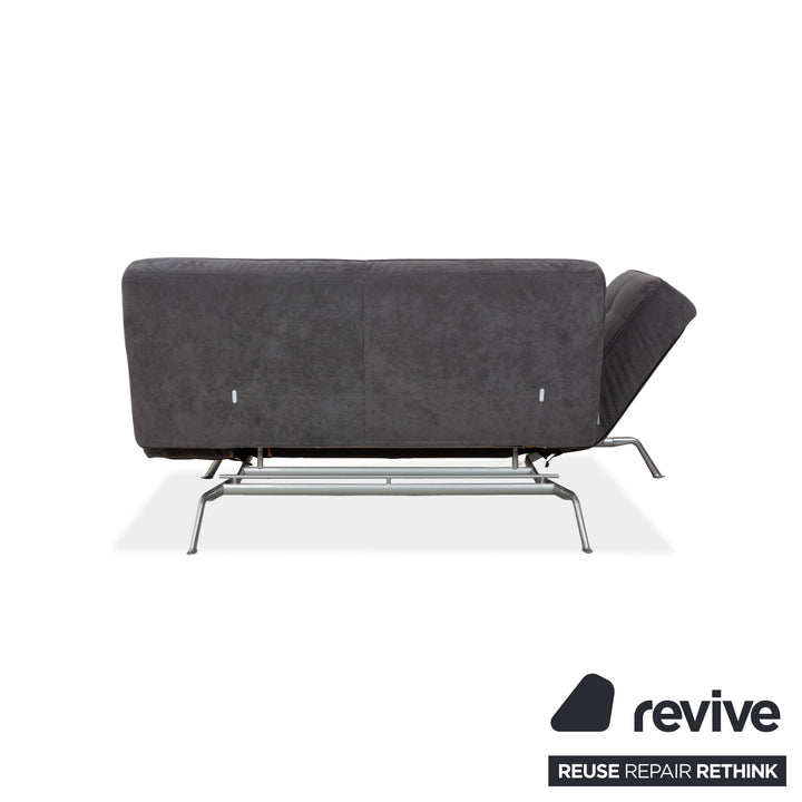 canapé 3 places en tissu Smala ligne roset avec repose-pieds gris fonction manuelle