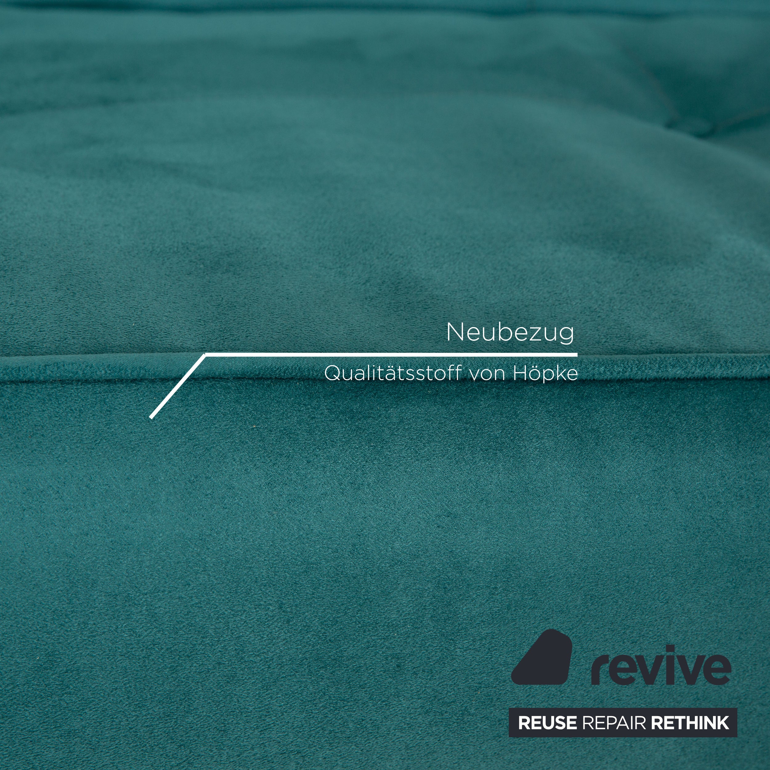 Ligne roset Canapé 3 places Smala en tissu vert turquoise neuf housse fonction manuelle fonction sommeil