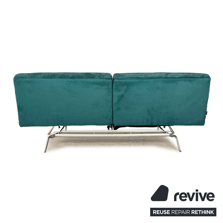 ligne roset Smala fabric three-seater turquoise green sofa couch new cover manual function sleep function