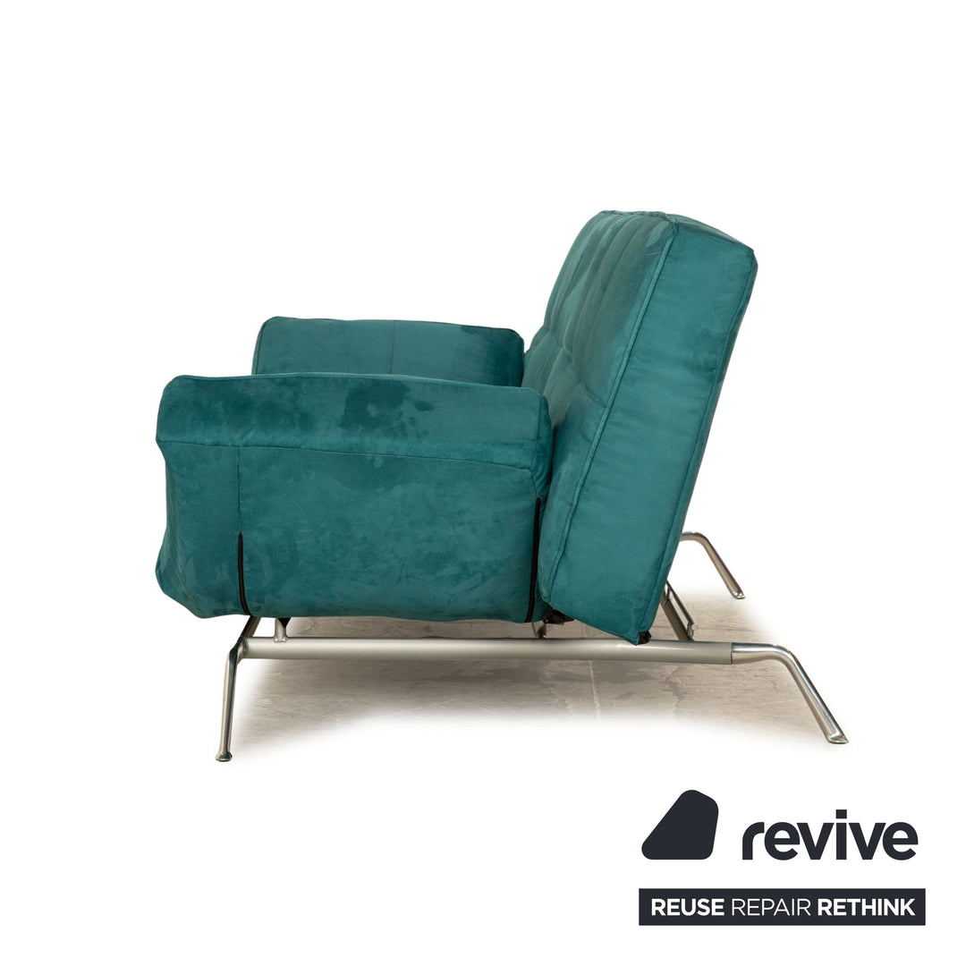 ligne roset Smala fabric three-seater turquoise green sofa couch new cover manual function sleep function