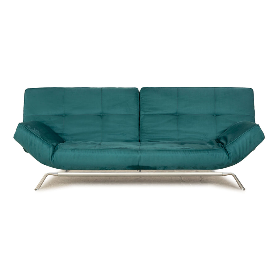 ligne roset Smala fabric three-seater turquoise green sofa couch new cover manual function sleep function
