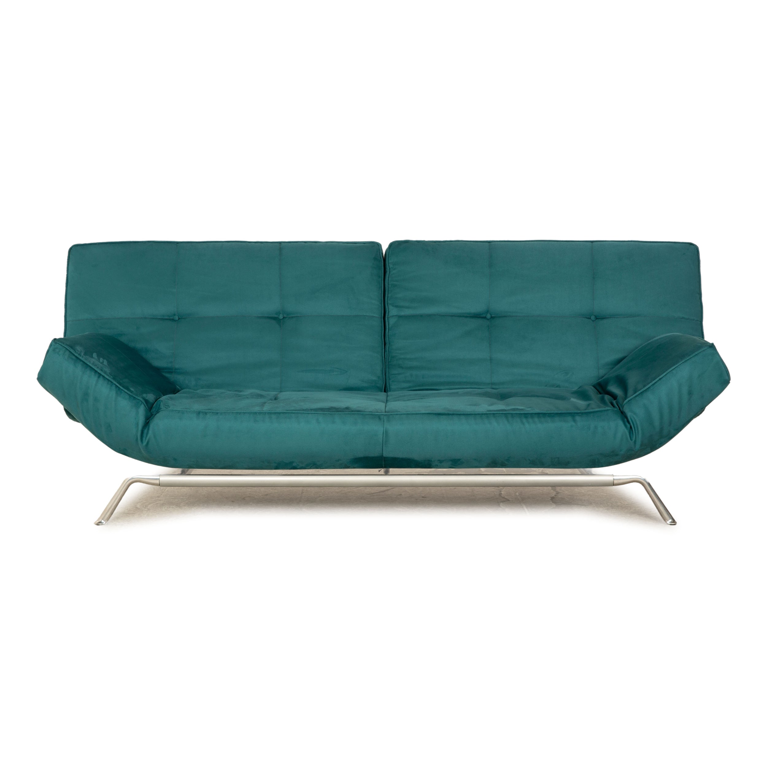 Ligne roset Canapé 3 places Smala en tissu vert turquoise neuf housse fonction manuelle fonction sommeil