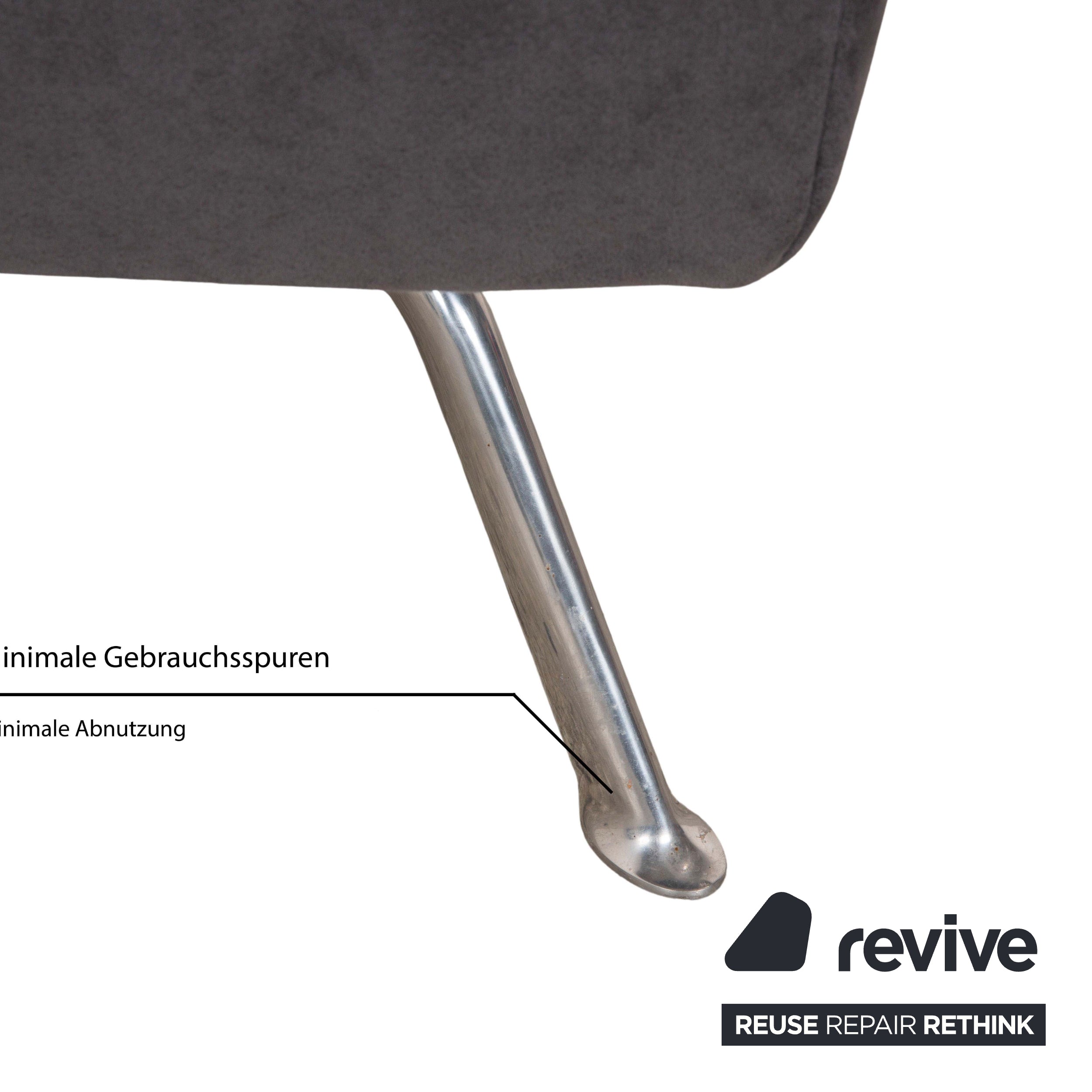 Tabouret Smala en tissu gris ligne roset