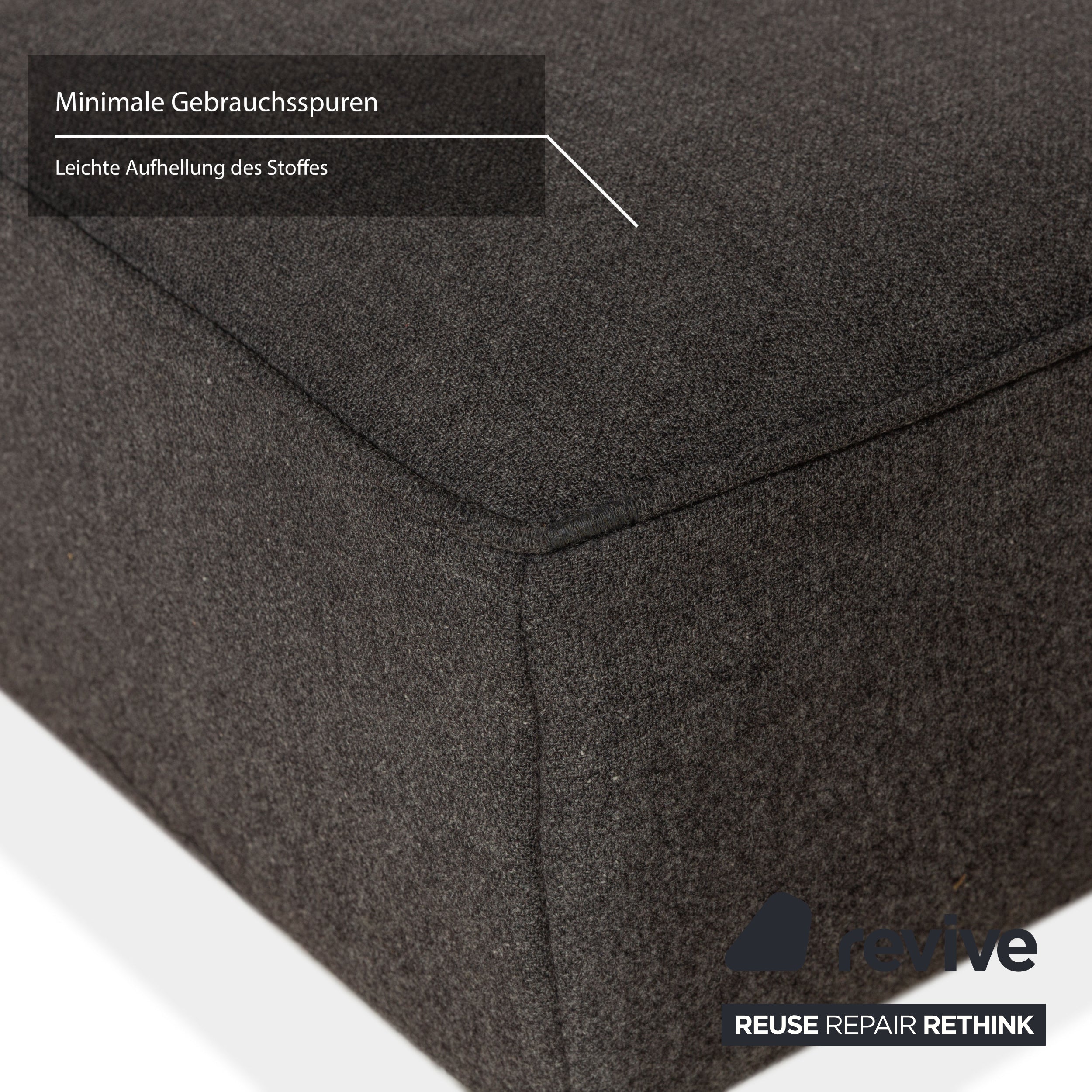 Tabouret Smala en tissu gris Ligne Roset