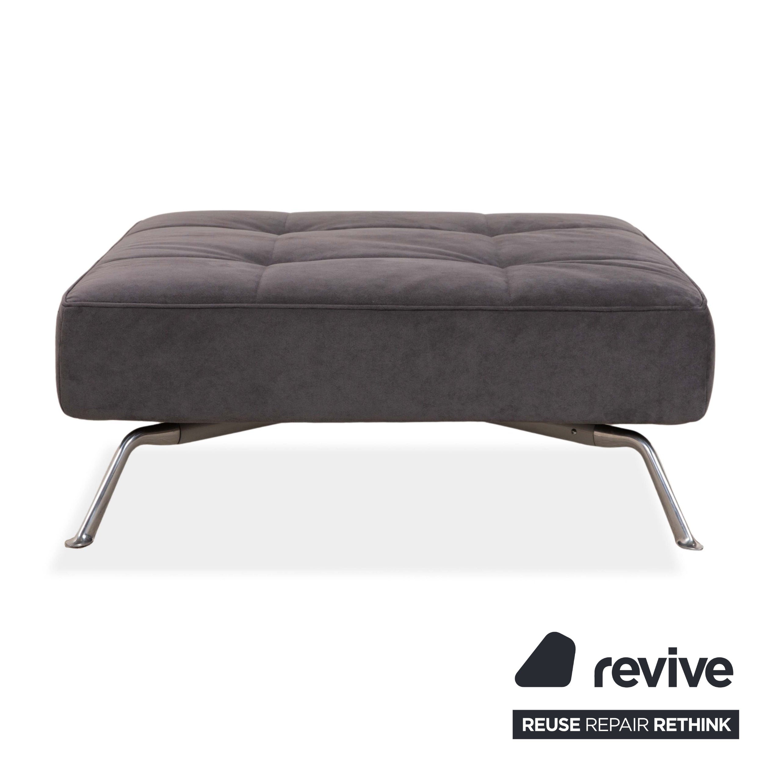 ligne roset Smala fabric stool gray