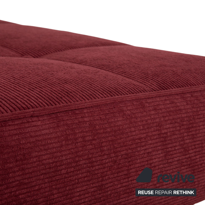 Ligne Roset Smala Tissu Hocker Rouge Bordeaux Nouvelle garniture
