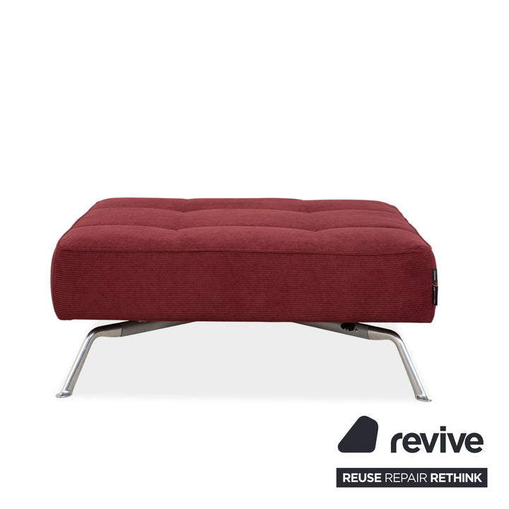 Ligne Roset Smala Tissu Hocker Rouge Bordeaux Nouvelle garniture