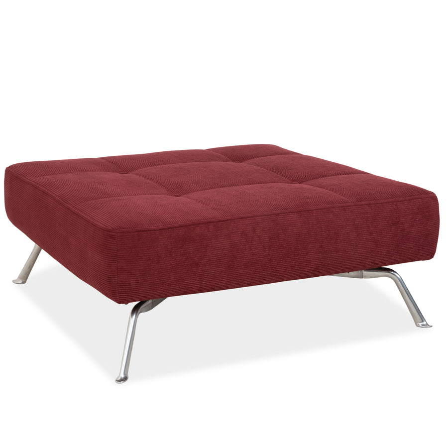 Ligne Roset Smala Tissu Hocker Rouge Bordeaux Nouvelle garniture