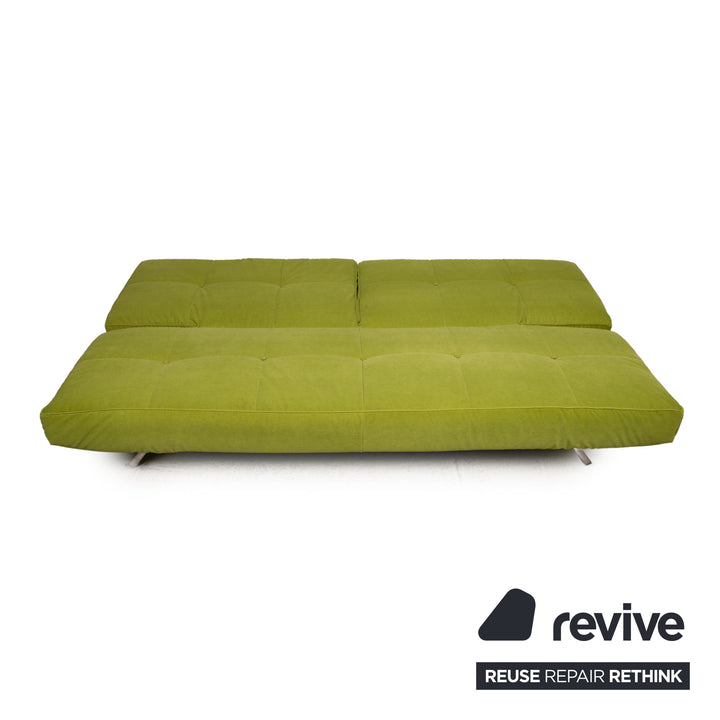 ligne roset Smala fabric sofa green three-seater couch function sleeping function