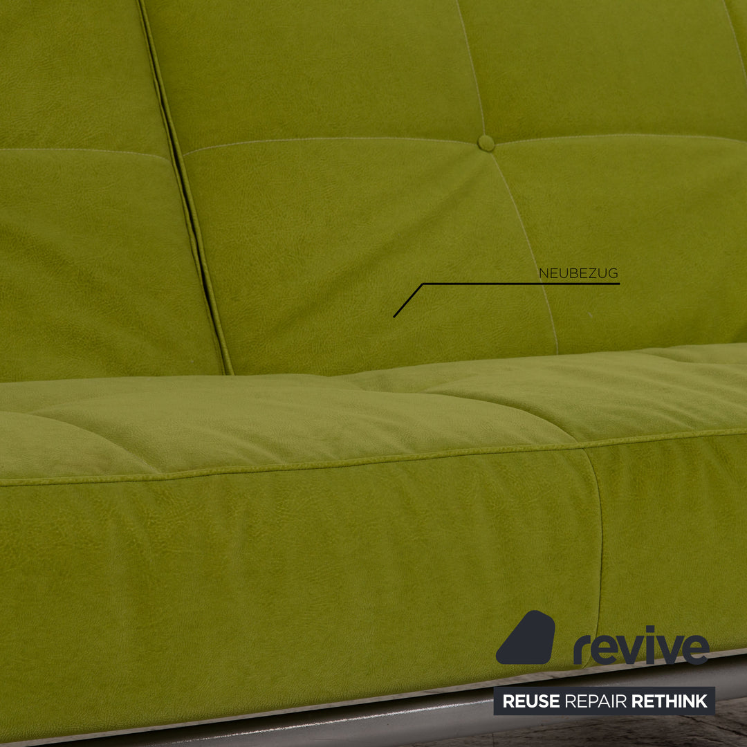 ligne roset Smala fabric sofa green three-seater couch function sleeping function