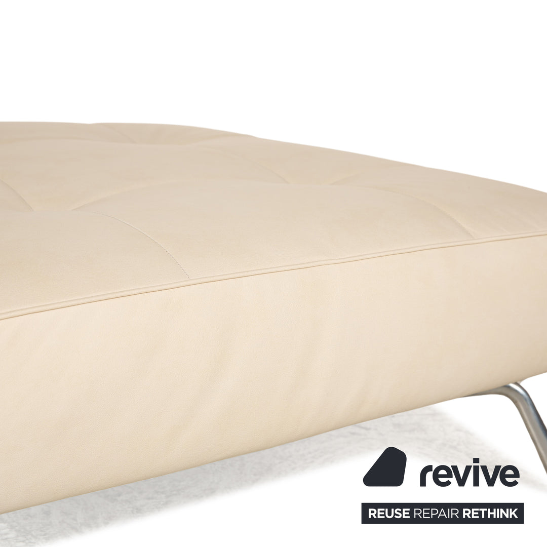 ligne roset Smala veganes Leder Creme Hocker
