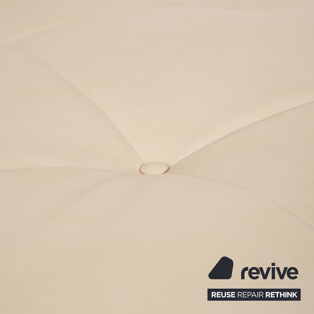 ligne roset Smala veganes Leder Creme Hocker