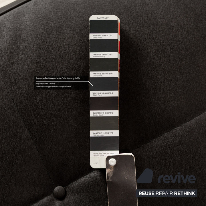 Ligne Roset Smala veganes Leder Zweisitzer Sofa Anthrazit Dunkelgrau Sofa Couch Schlaffunktion Schlafsofa manuelle Funktion Neubezug