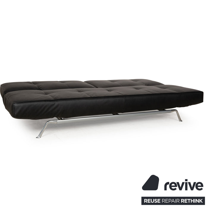 Ligne Roset Smala veganes Leder Zweisitzer Sofa Anthrazit Dunkelgrau Sofa Couch Schlaffunktion Schlafsofa manuelle Funktion Neubezug