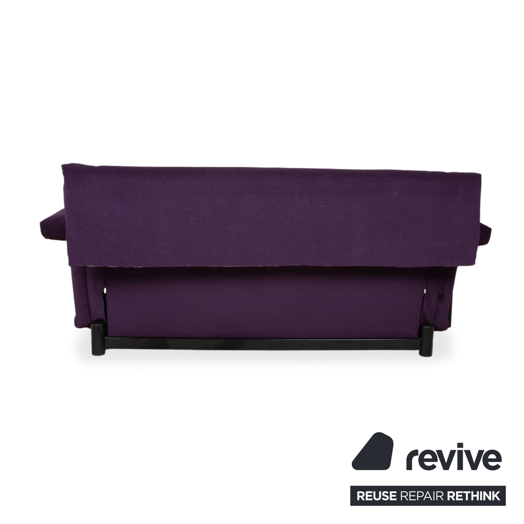 Ligne Roset Stoff Multy Dreisitzer Violett Lila Blau MALOU 145 mit Kissen MALOU 163 Neubezug