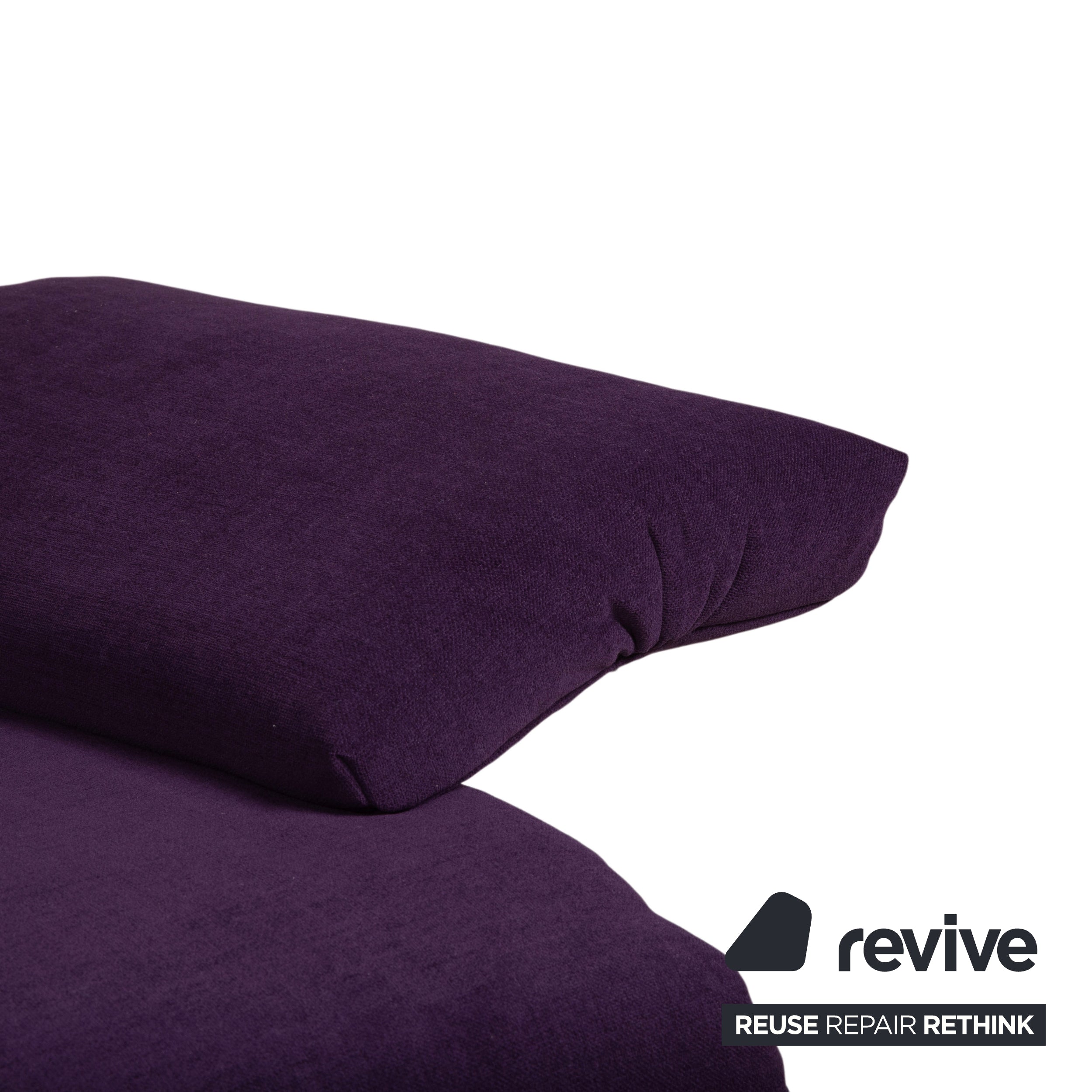 Ligne Roset Stoff Multy Dreisitzer Violett Lila Blau MALOU 145 mit Kissen MALOU 163 Neubezug