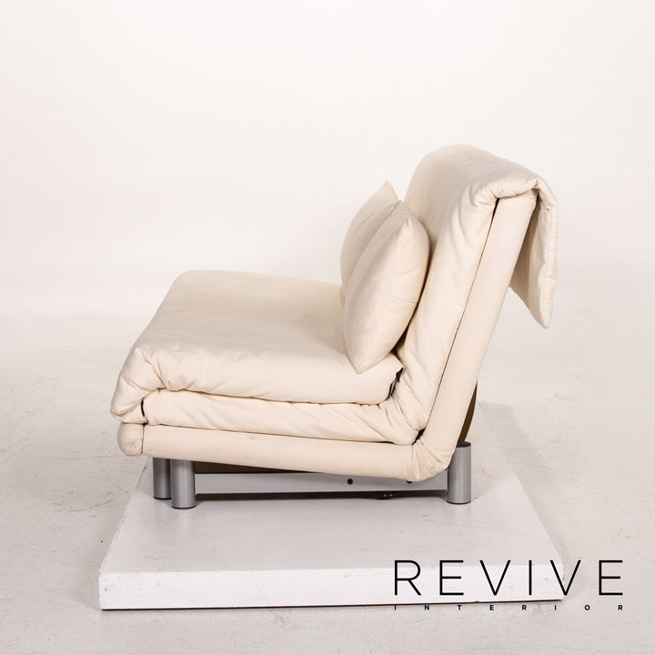 Ligne Roset stoffen slaapbank crème tweezitter met slaapfunctie bank #14818