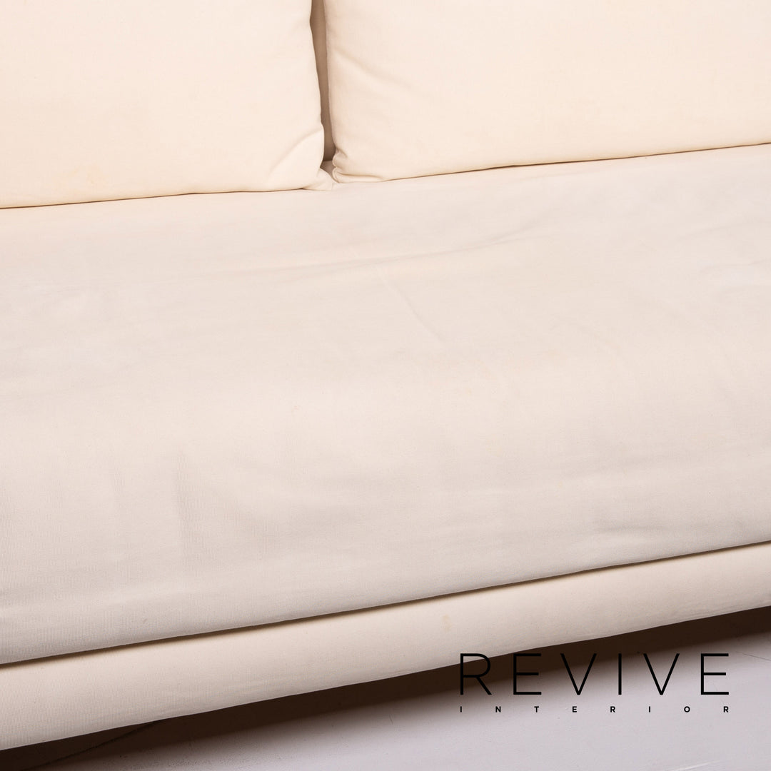 Ligne Roset stoffen slaapbank crème tweezitter met slaapfunctie bank #14818