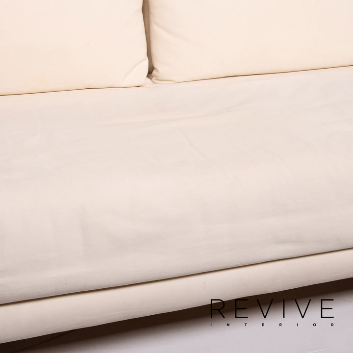 Ligne Roset stoffen slaapbank crème tweezitter met slaapfunctie bank #14818