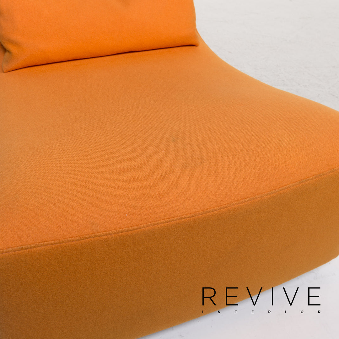 ligne roset fabric armchair incl. stool Orange #13263