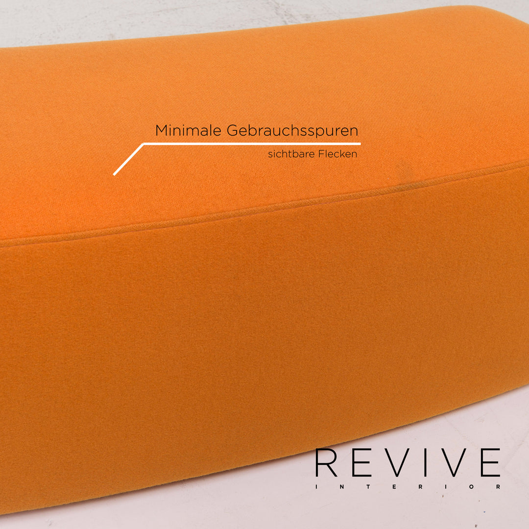 ligne roset fabric armchair incl. stool Orange #13263