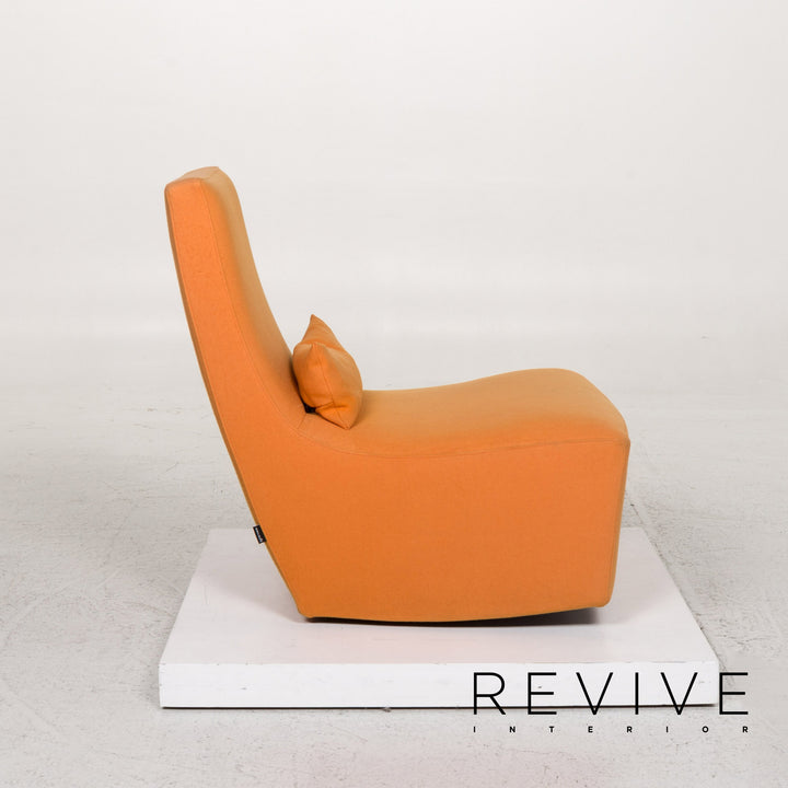ligne roset fabric armchair incl. stool Orange #13263