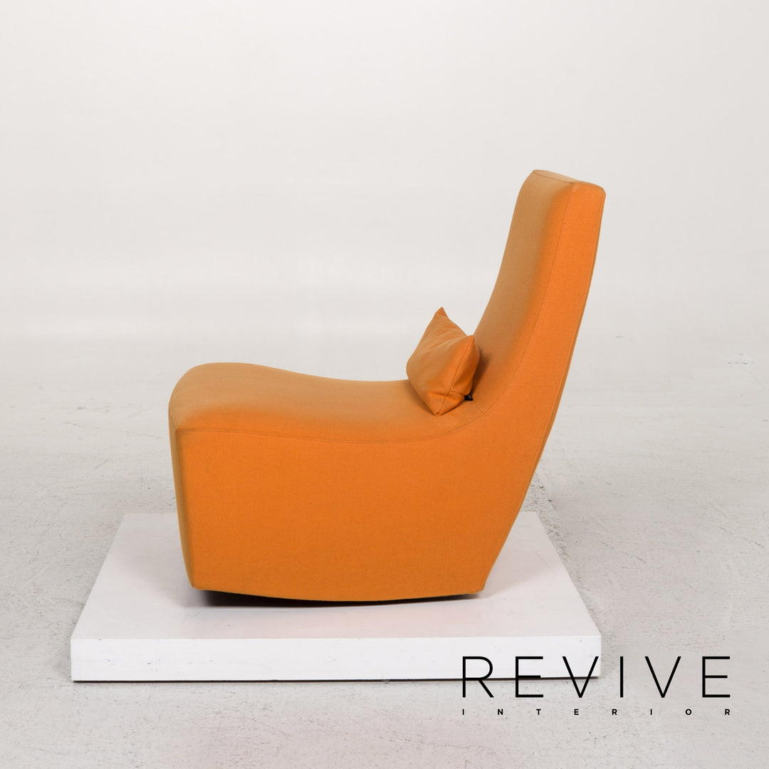 ligne roset fabric armchair incl. stool Orange #13263