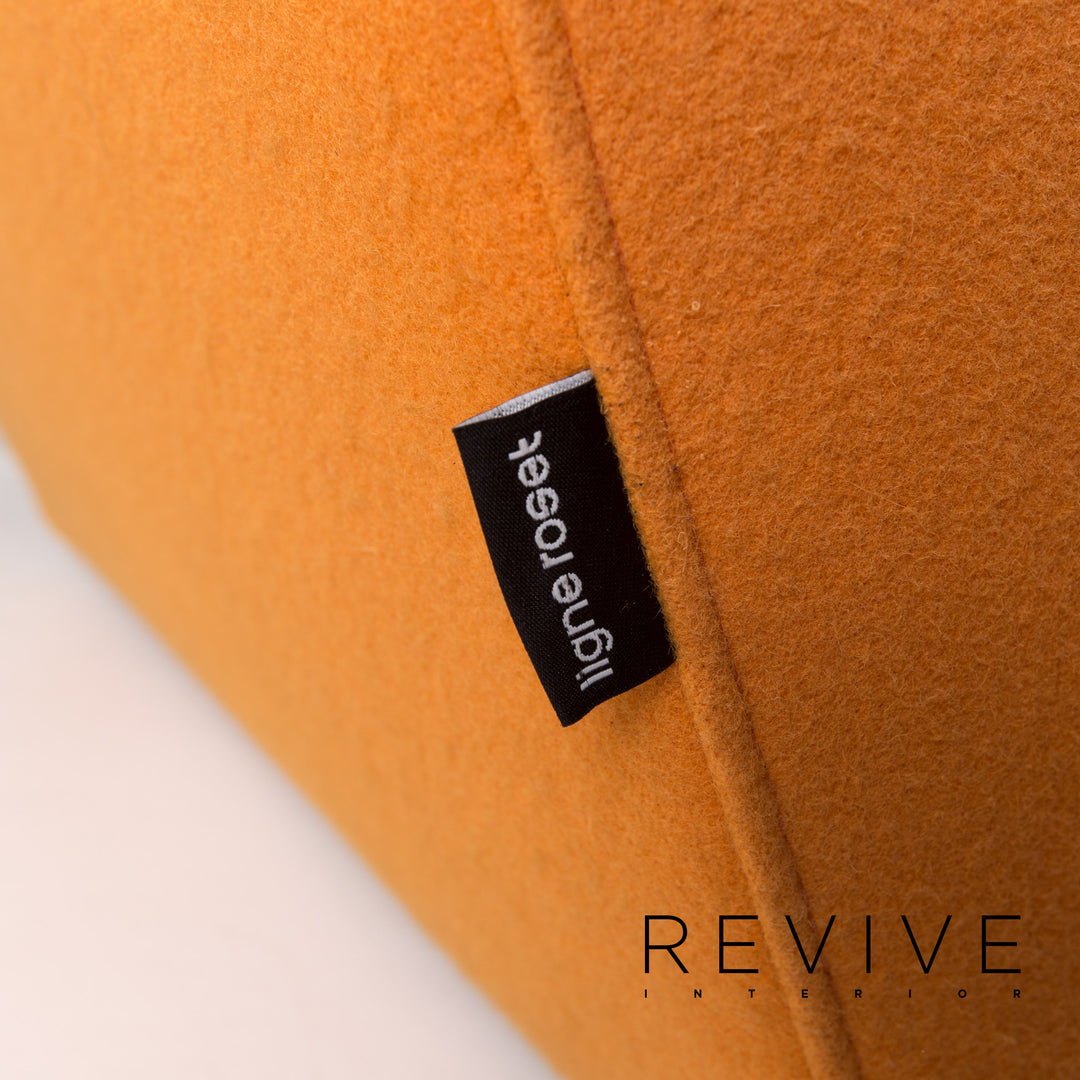 ligne roset fabric armchair incl. stool Orange #13263