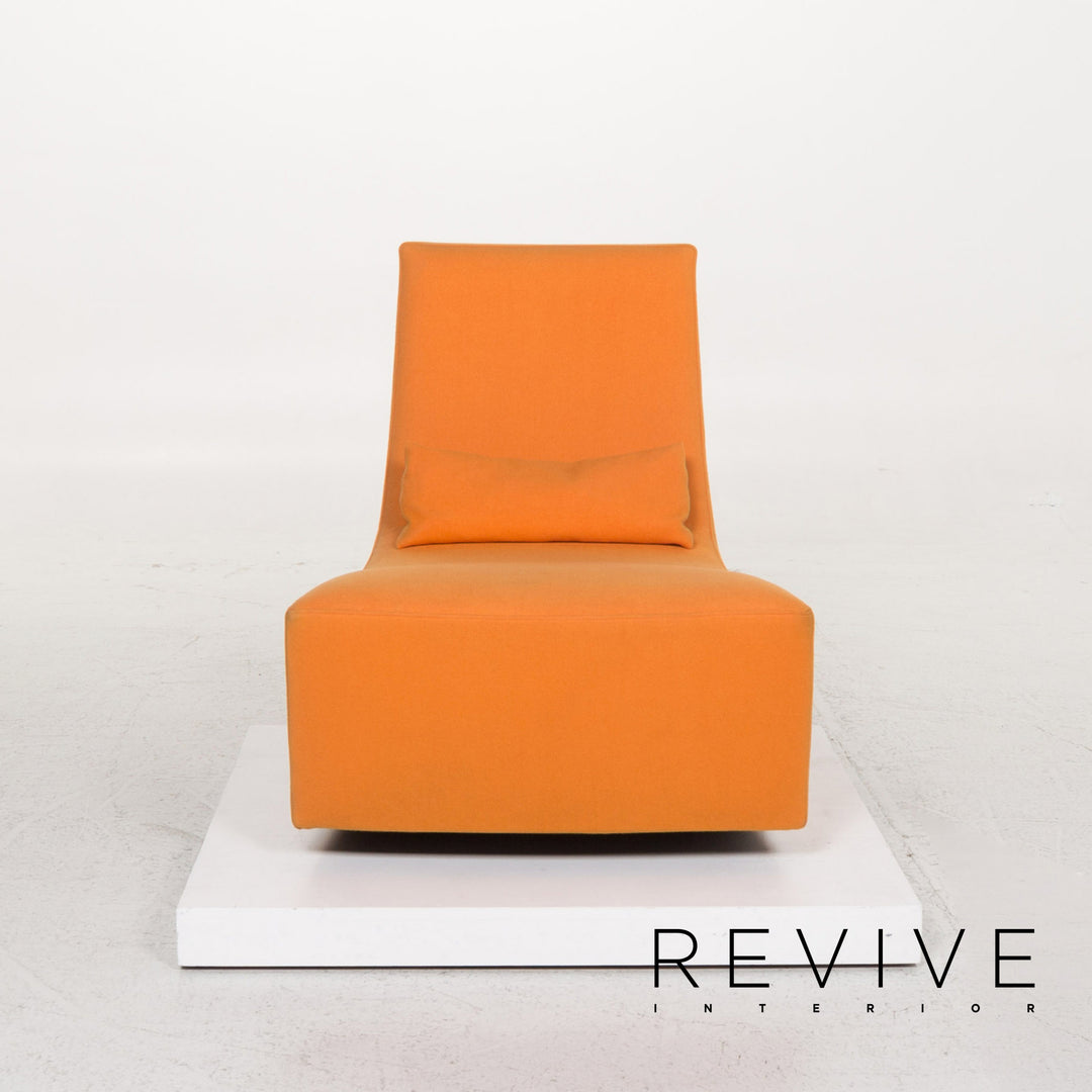 ligne roset fabric armchair incl. stool Orange #13263