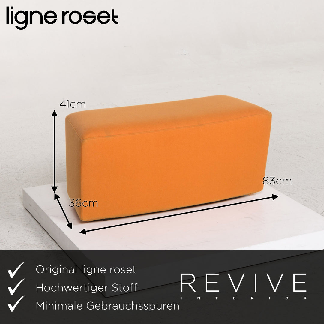 ligne roset fabric armchair incl. stool Orange #13263
