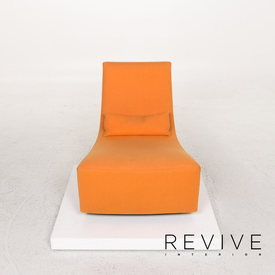 ligne roset fabric armchair incl. stool Orange #13263