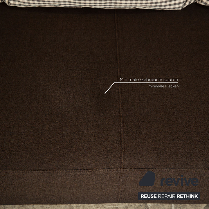 ligne roset Stoff Sofa Garnitur Braun Grau Zweisitzer Dreisitzer  Couch