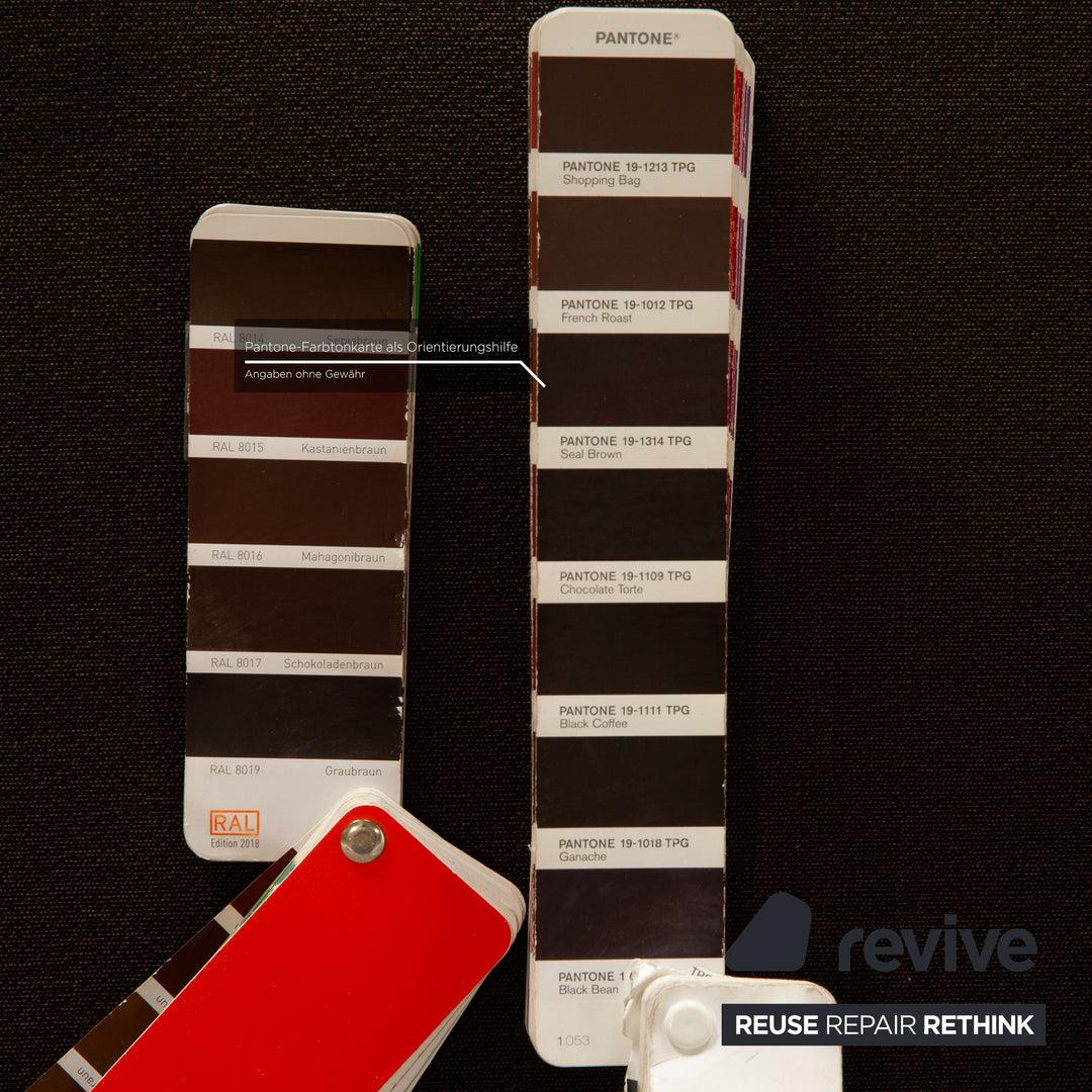 ligne roset Stoff Sofa Garnitur Braun Grau Zweisitzer Dreisitzer  Couch